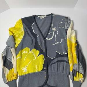 VTG 1980s Cardigan Umi Collections by Anne Crimmins L With flowy sleeves